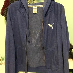 Blue zip up jacket from Pink by Victoria’s Secret